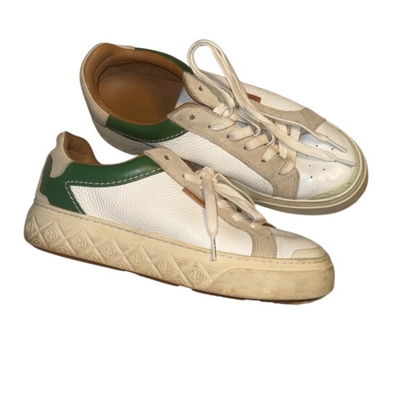 Tory Burch Shoes - Tory Burch White and Tan Sneakers